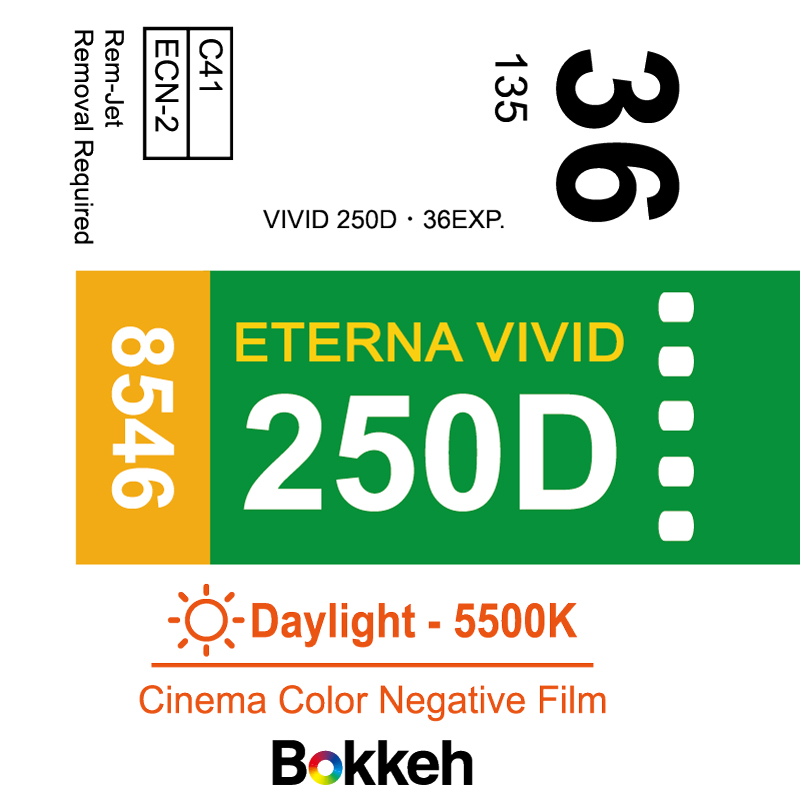 5 x Fuji Eterna 250D luz del día 35mm película a color para Cámara aún Cine